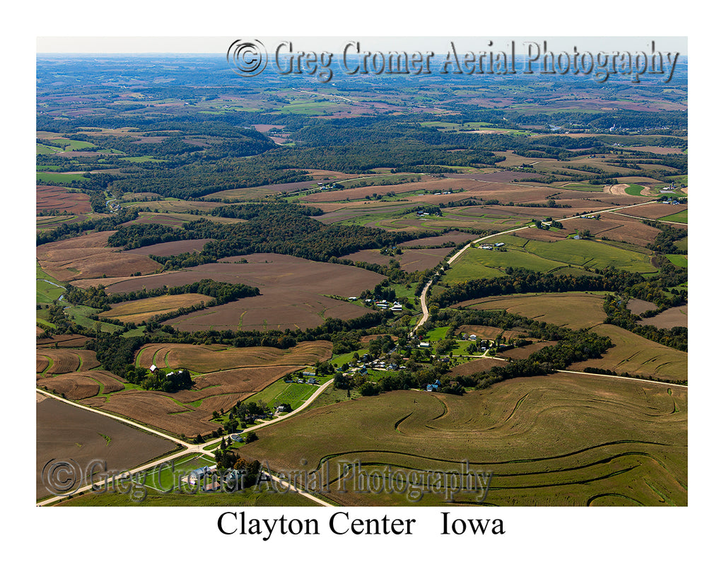 Aerial Photo of Clayton Center, Iowa