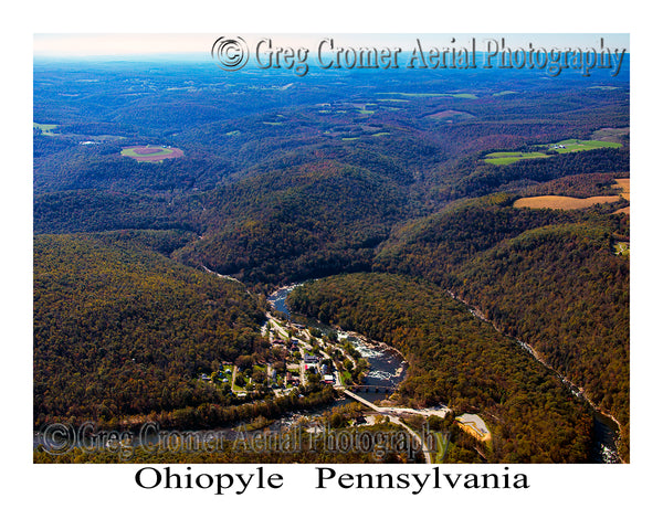 Aerial Photo of Ohiopyle, Pennsylvania