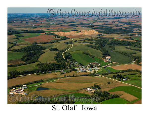 Aerial Photo of St. Olaf, Iowa
