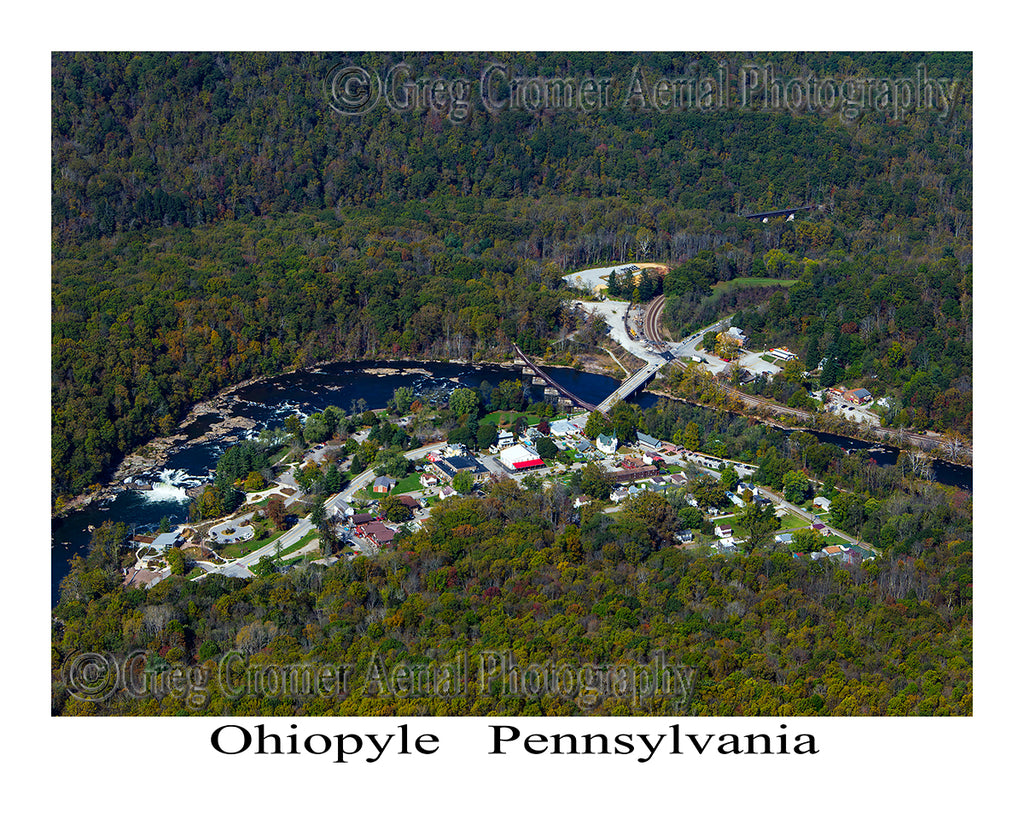 Aerial Photo of Ohiopyle, Pennsylvania