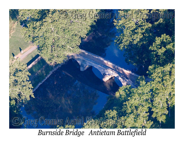 Aerial Photo of Burnside Bridge - Antietam Battlefield - Sharpsburg, MD