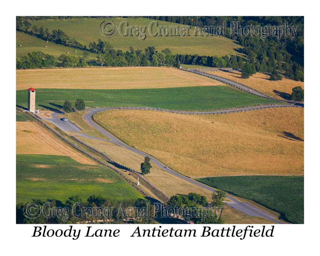 Aerial Photo of Bloody Lane - Antietam Battlefield - Sharpsburg, MD