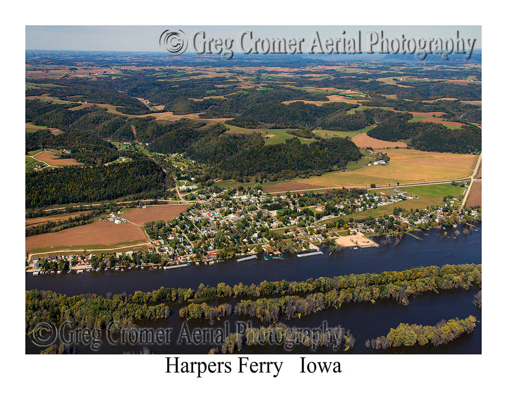 Aerial Photo of Harpers Ferry, Iowa