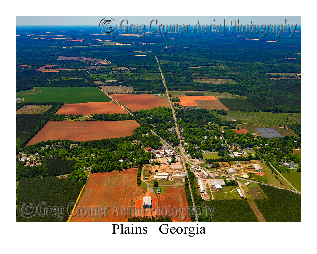 Aerial Photo of Plains, Georgia