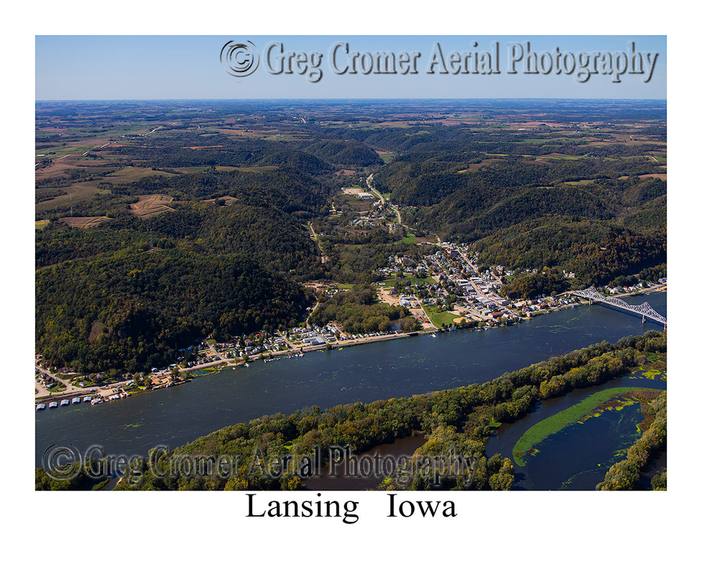 Aerial Photo of Lansing, Iowa