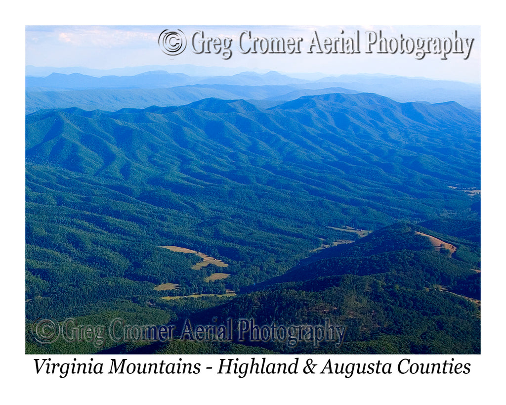 Aerial Photo of Virginia Mountains - Augusta and Highland Counties, Virginia