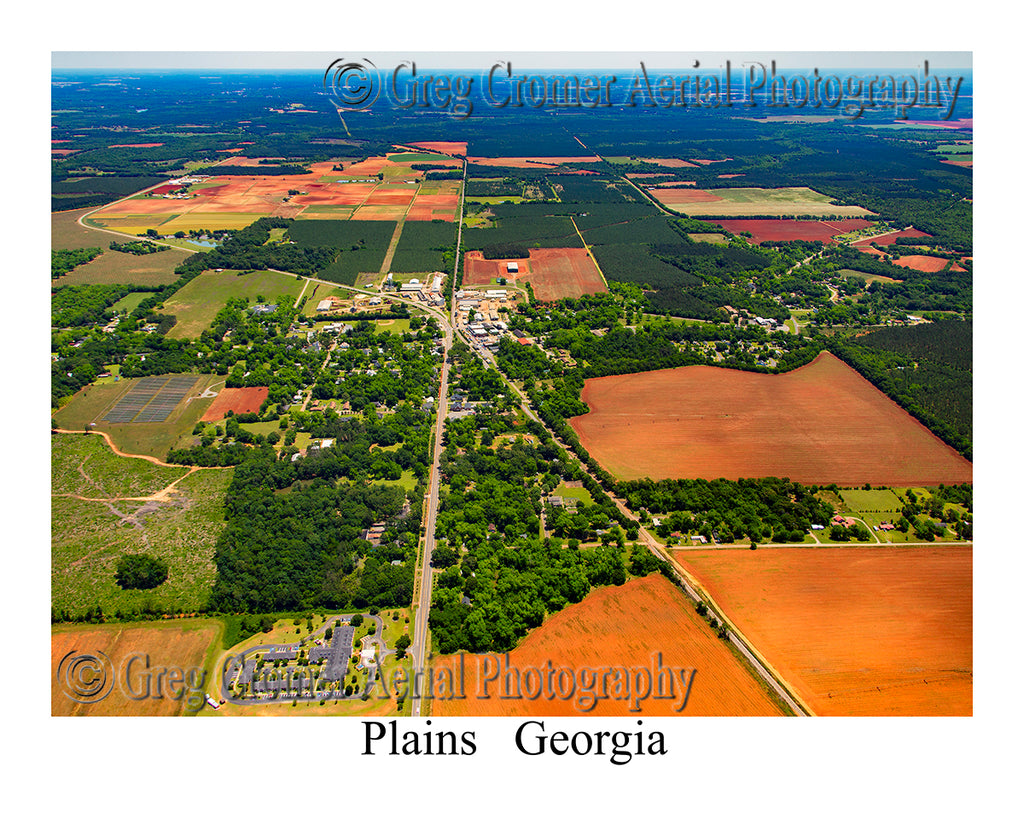 Aerial Photo of Plains, Georgia