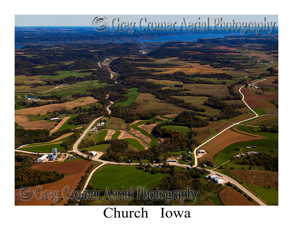 Aerial Photo of Church, Iowa