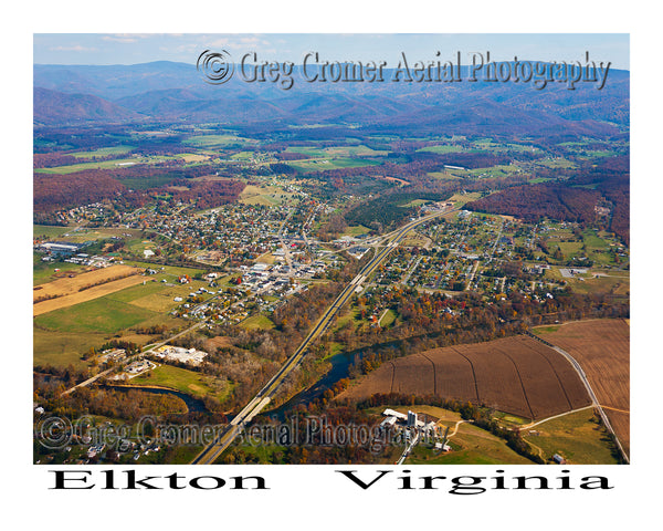 Aerial Photo of Elkton, Virginia