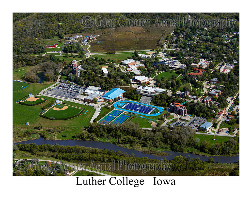 Aerial Photo of Luther College- Decorah, Iowa
