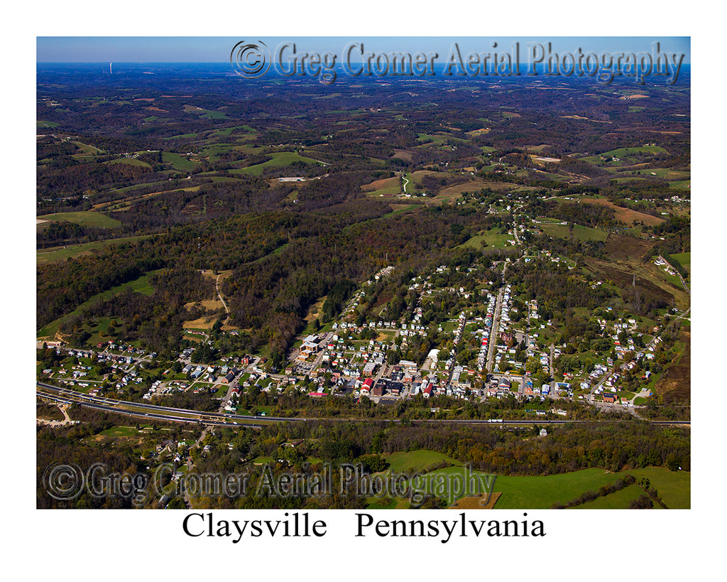 Aerial Photo of Claysville, Pennsylvania