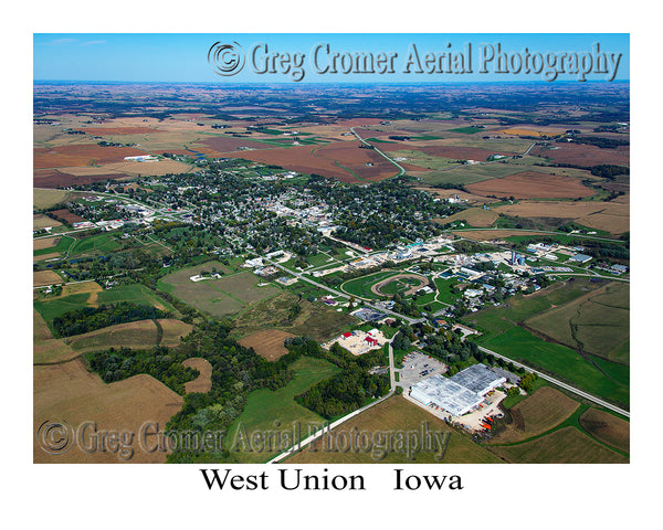 Aerial Photo of West Union, Iowa