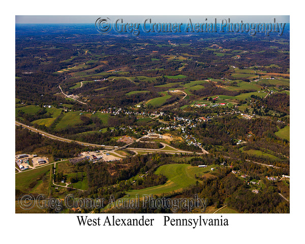 Aerial Photo of West Alexander, Pennsylvania