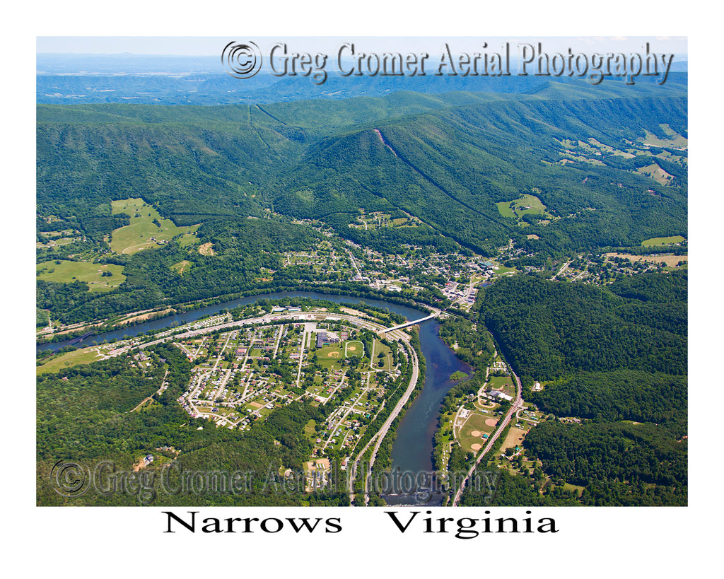 Aerial Photo of Narrows, Virginia