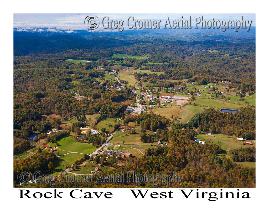 Aerial Photo of Rock Cave, West Virginia