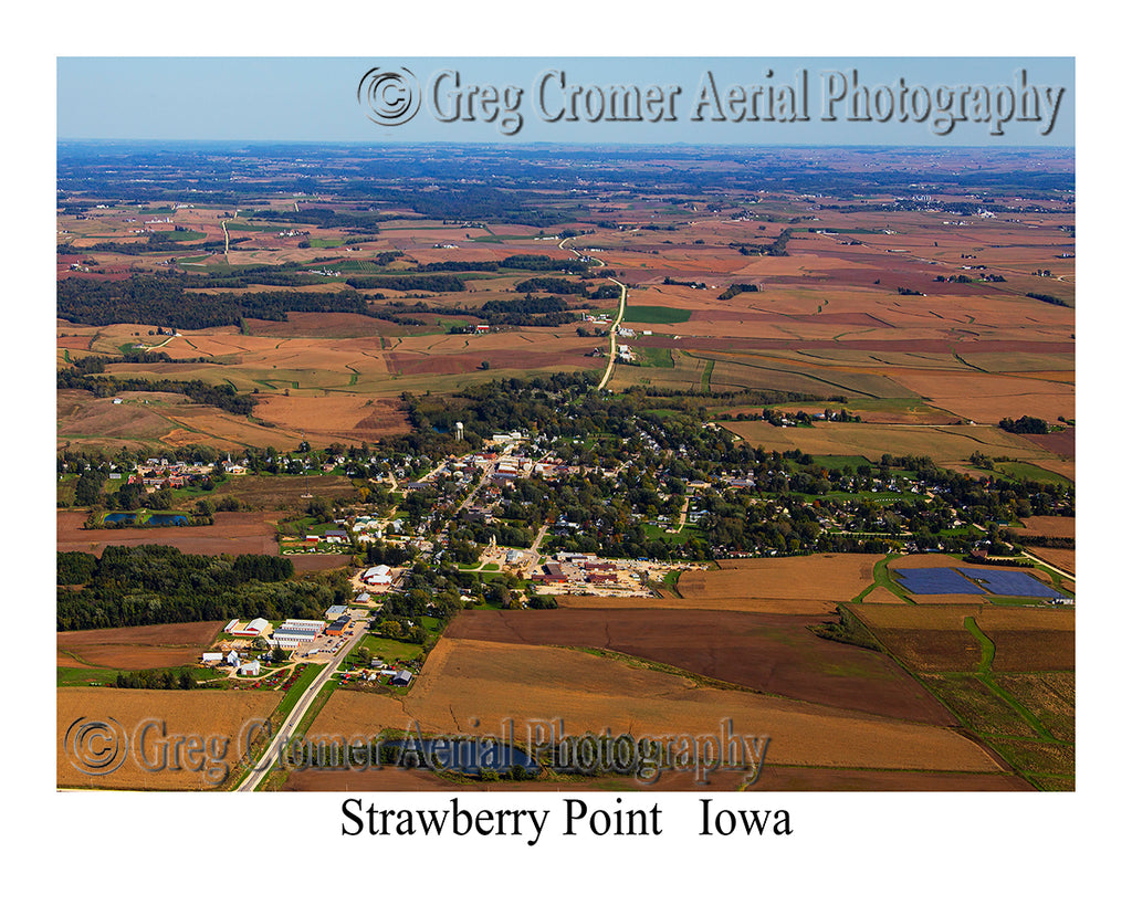 Aerial Photo of Strawberry Point, Iowa