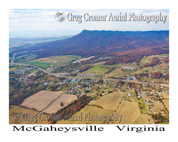 Aerial Photo of McGaheysville, Virginia