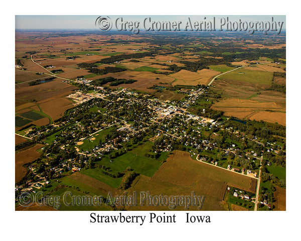 Aerial Photo of Strawberry Point, Iowa