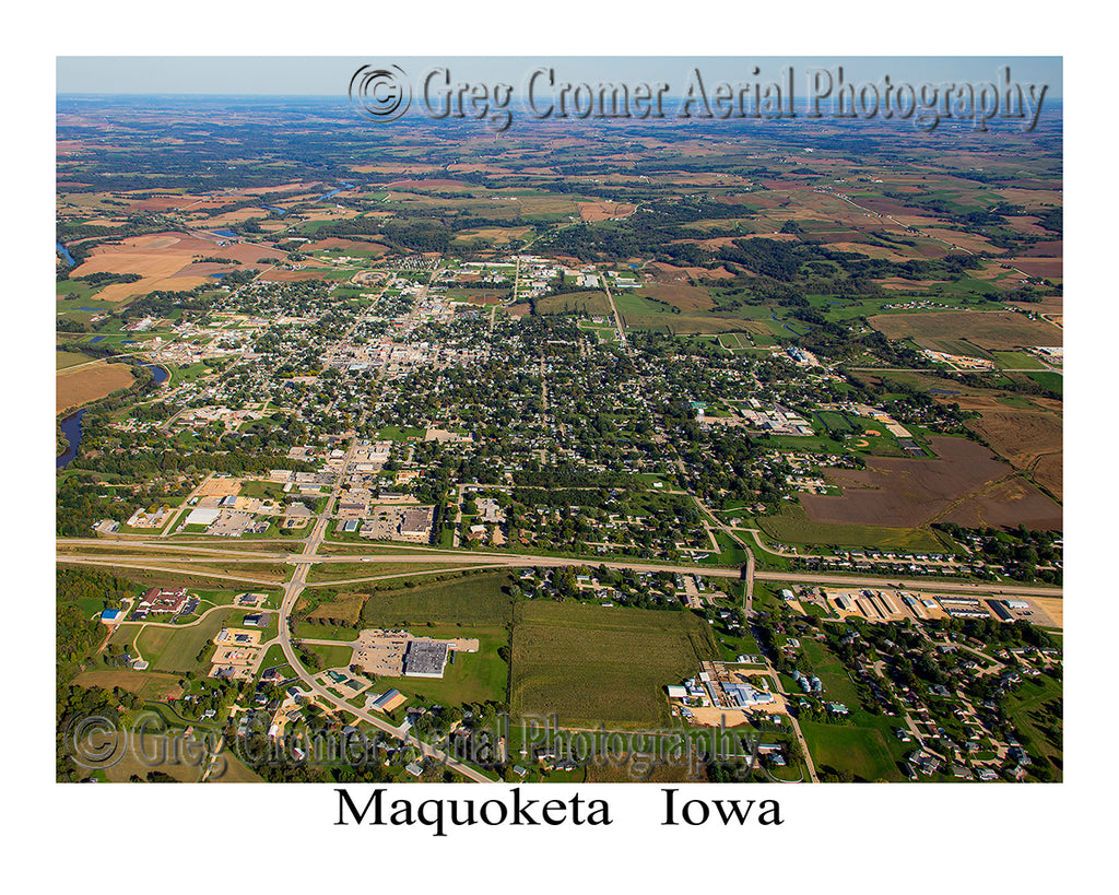 Aerial Photo of Maquoketa Iowa