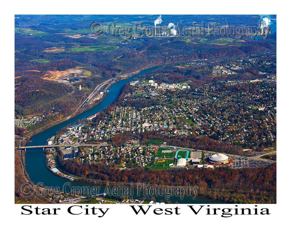 Aerial Photo of Star City, West Virginia