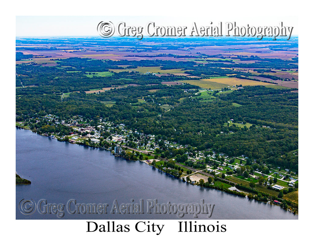 Aerial Photo of Dallas City, Illinois