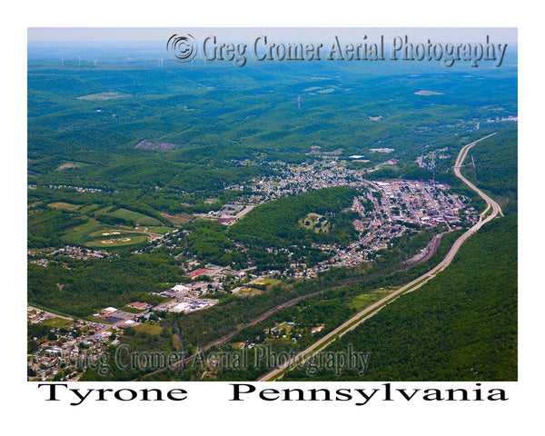 Aerial Photo of Tyrone, Pennsylvania