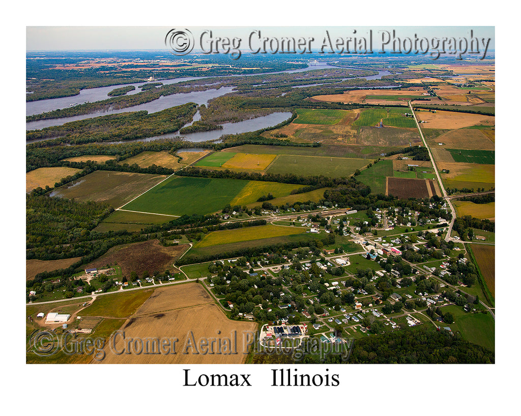 Aerial Photo of Lomax, Illinois