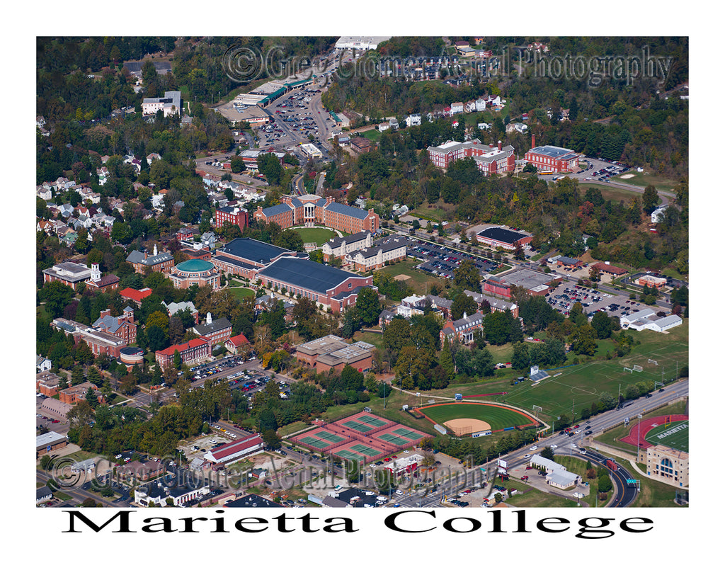 Aerial Photo of Marietta College, Ohio