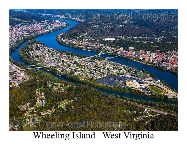 Aerial Photo of Wheeling Island, West Virginia