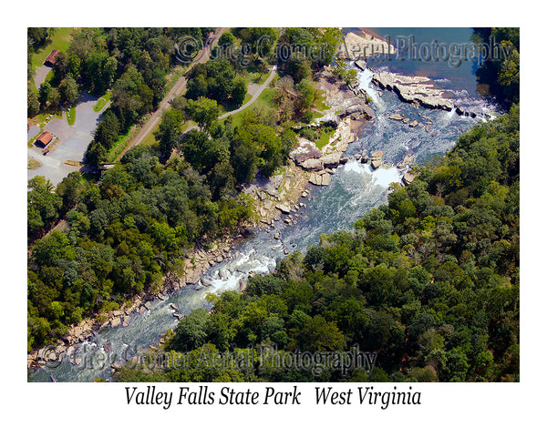 Aerial Photo of Valley Falls State Park, WV