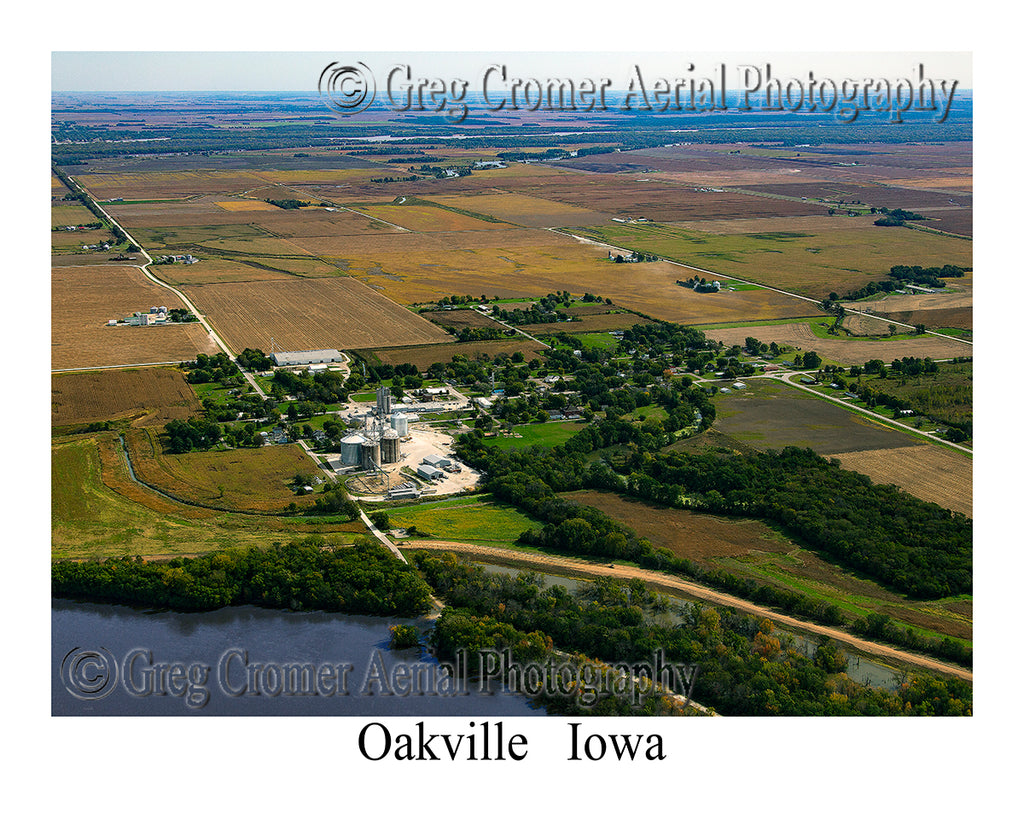 Aerial Photo of Oakville, Iowa