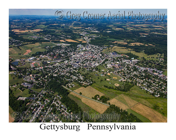 Aerial Photo of Gettysburg, Pennsylvania
