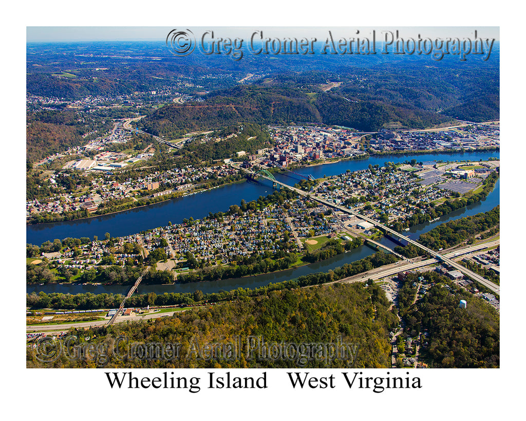 Aerial Photo of Wheeling Island, West Virginia