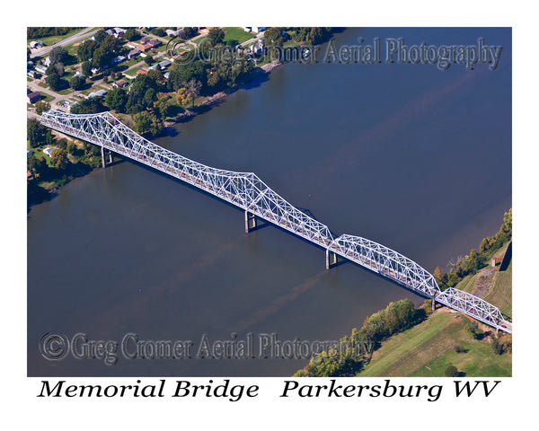 Aerial Photo of Memorial Bridge - Parkersburg, WV