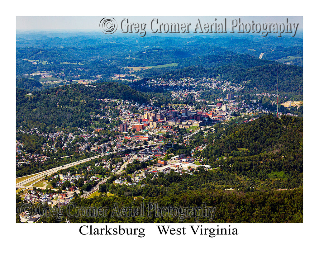 Aerial Photo of Clarksburg West Virginia America from the Sky Aerial Photo of Clarksburg West Virginia America from the Sky