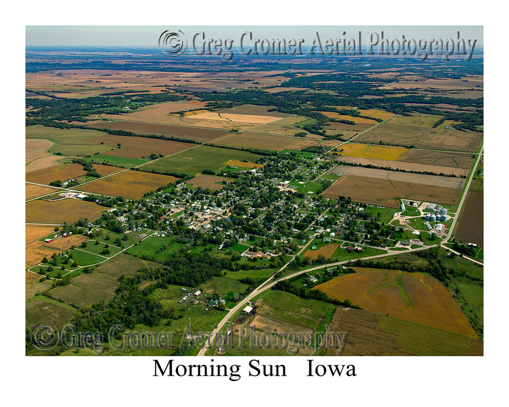 Aerial Photo of Morning Sun, Iowa