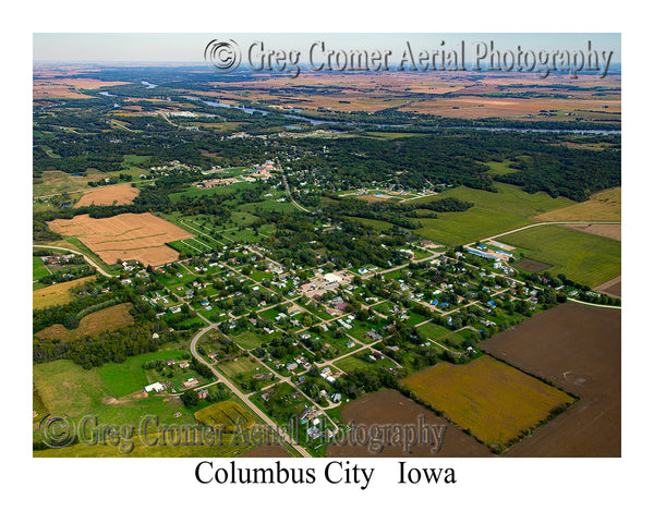 Aerial Photo of Columbus City, Iowa