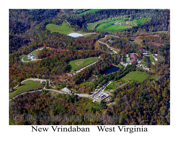 Aerial Photo of New Vrindaban, West Virginia