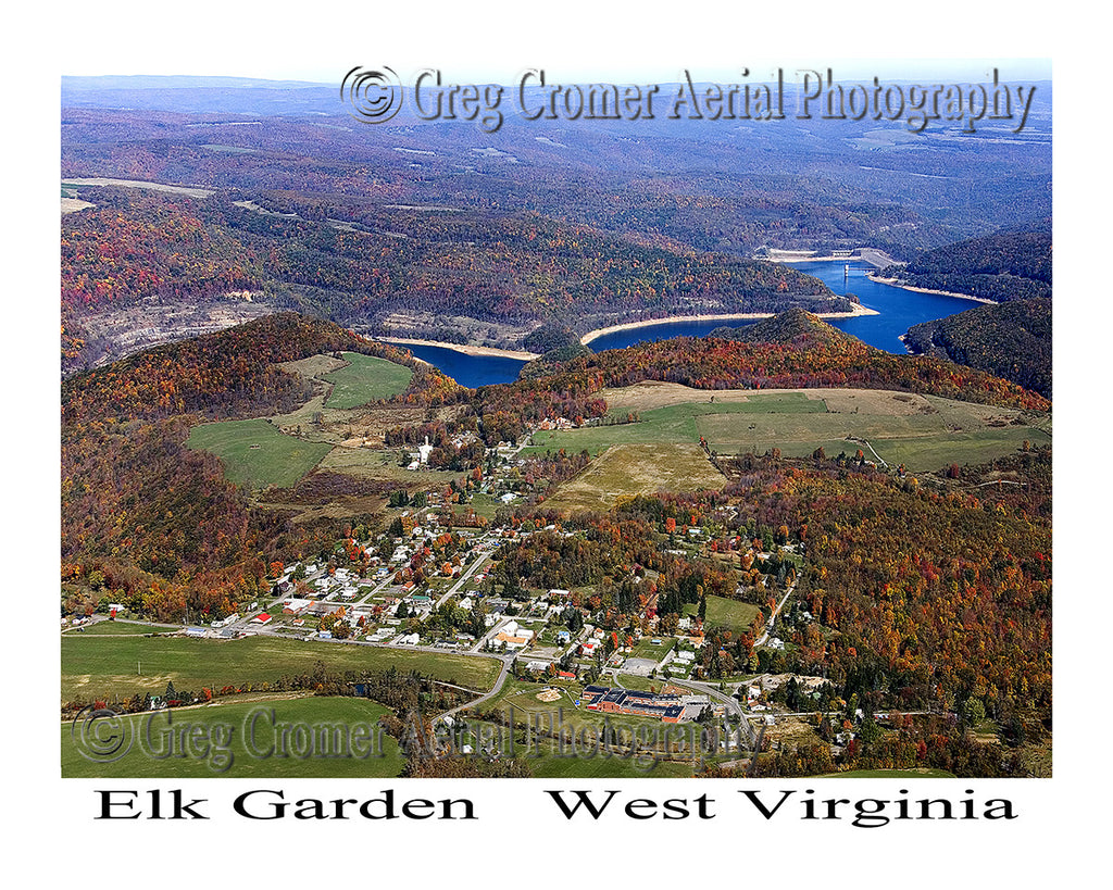 Aerial Photo of Elk Garden, West Virginia in Autumn