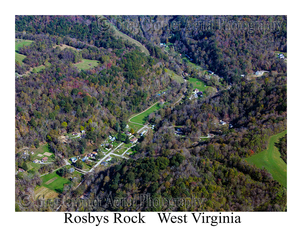 Aerial Photo of Rosbys Rock, West Virginia