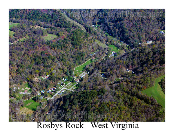 Aerial Photo of Rosbys Rock, West Virginia