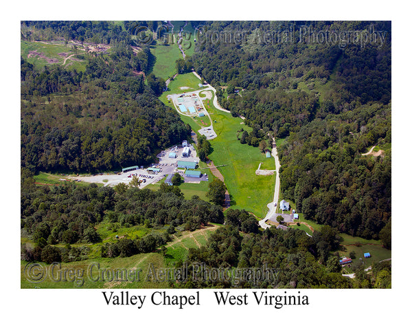 Aerial Photo of Valley Chapel, West Virginia