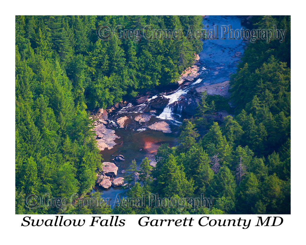 Aerial Photo of Swallow Falls - Garrett County, Maryland