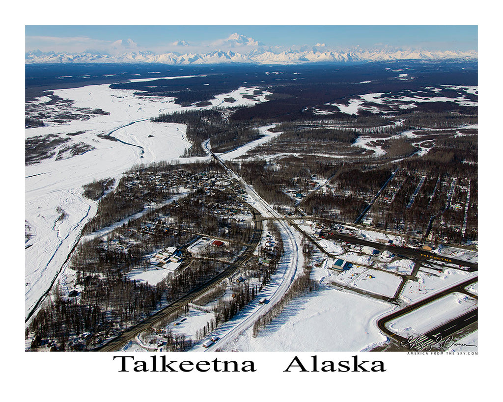 Aerial Photo of Talkeetna, Alaska