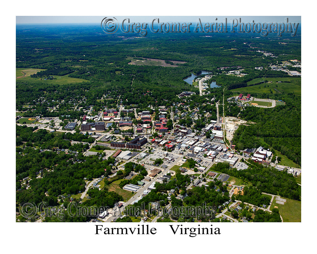 Aerial Photo of Farmville, Virginia