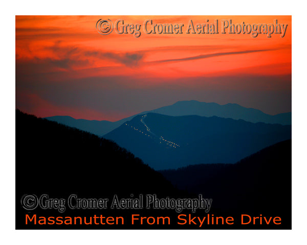 Aerial Photo of Massanutten Resort from Skyline Drive, Virginia