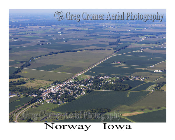 Aerial Photo of Norway Iowa