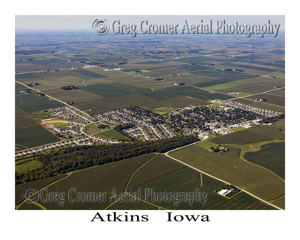 Aerial Photo of Atkins Iowa