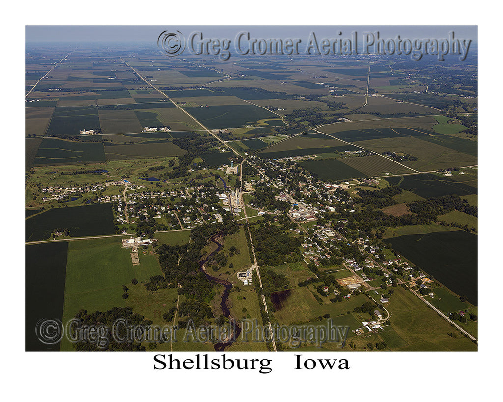 Aerial Photo of Shellsburg Iowa