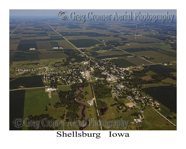 Aerial Photo of Shellsburg Iowa